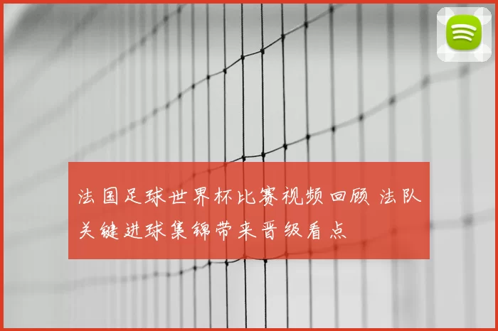 法国足球世界杯比赛视频回顾 法队关键进球集锦带来晋级看点