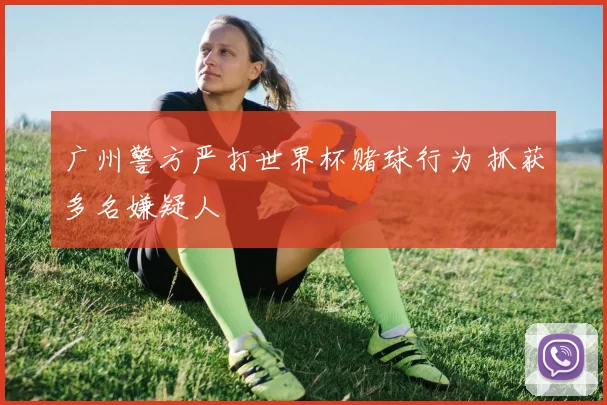 广州警方严打世界杯赌球行为 抓获多名嫌疑人